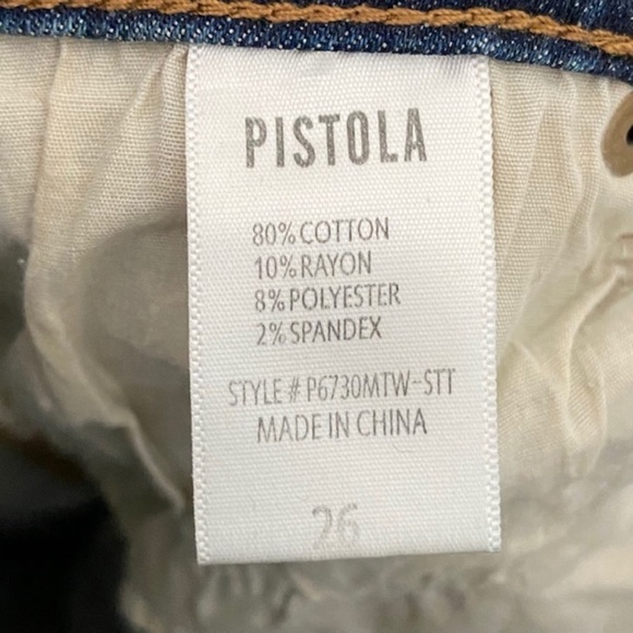 PISTOLA Audrey Sidestripe Distressed Raw Hem Jeans - Picture 11 of 11